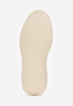 Brązowe Sneakersy Retro Tenisówki na Platformie z Zamszu Naturalnego Noanela