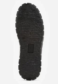 Brązowe Sneakersy Vices na Platformie z Ozdobą i Napisem Leawen