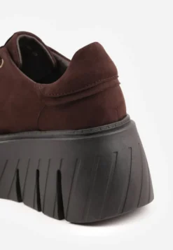 Brązowe Sneakersy VICES na Platformie Typu Chunky Tassi