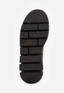 Brązowe Sneakersy VICES na Platformie Typu Chunky Tassi