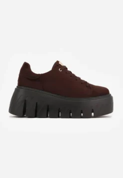 Brązowe Sneakersy VICES na Platformie Typu Chunky Tassi