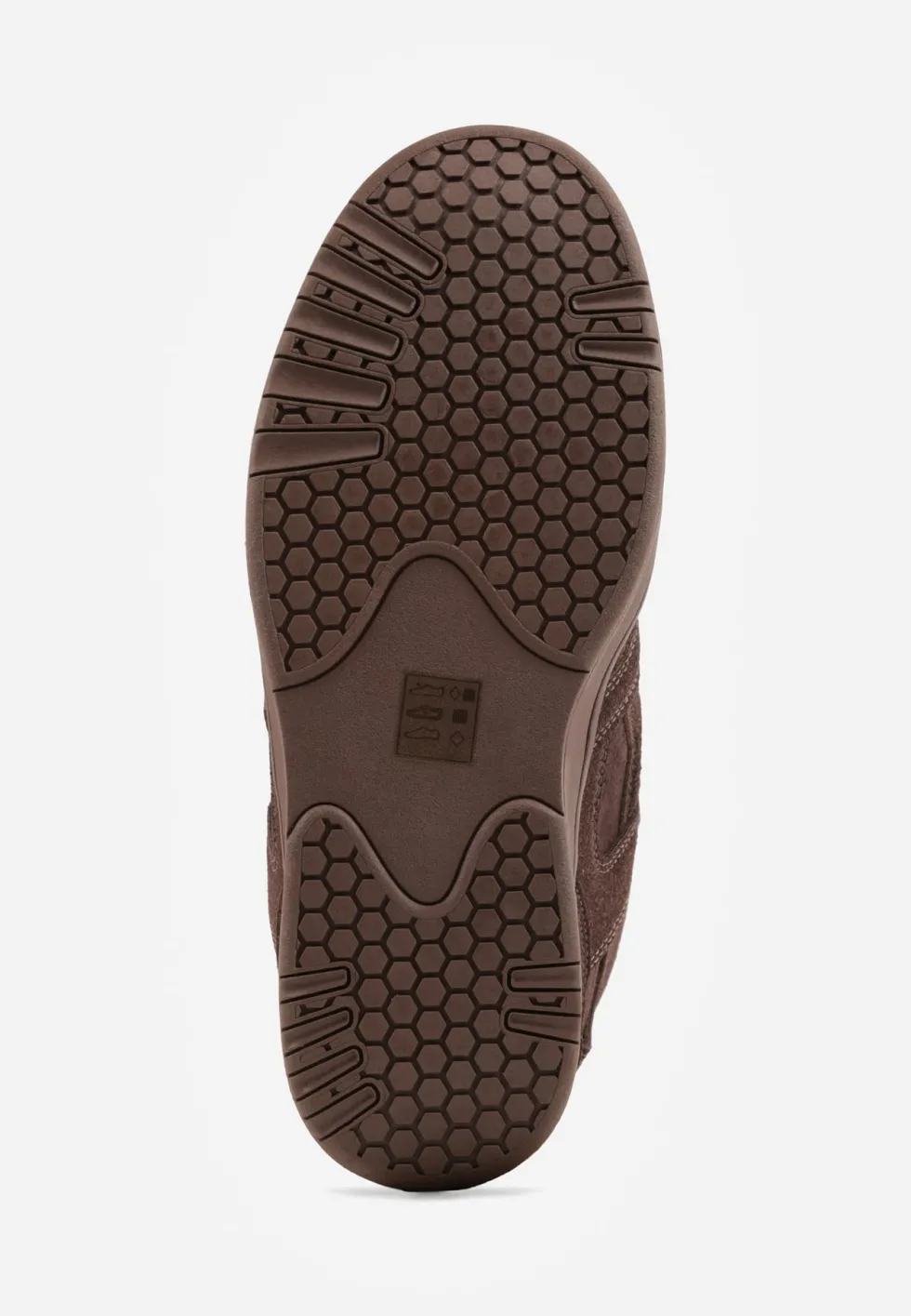 Brązowe Sneakersy w Stylu Y2K na Koturnie z Ociepleniem i Paskami na Rzep Aitia