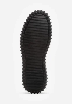 Brązowe Sneakersy ze Skóry Zamszowej na Platformie z Tłoczeniem i Napisem Aprila