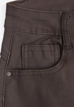 Brązowe Spodnie Skinny z Imitacji Skóry Operwena