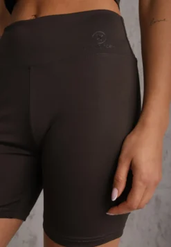 Brązowe Szorty Kolarki High Waist Marerila