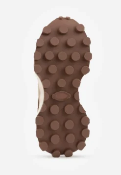 Brązowe Zamszowe Sneakersy Chunky na Platformie z Bieżnikiem ze Skórzaną Wkładką Favusa