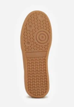 Brązowe Zamszowe Sneakersy z Wkładką ze Skóry Naturalnej w Stylu Tenisówek Adredine