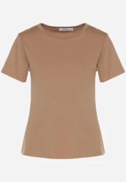 Brązowy Casualowy Bawełniany T-shirt Rivali