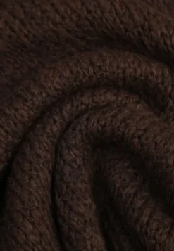 Brązowy Golf Oversize z Wełną z Opadającą Linią Ramion Lilirea