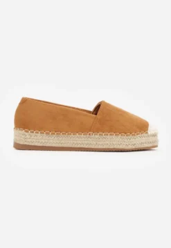 Camelowe Espadryle na Plecionej Podeszwie Sirelora