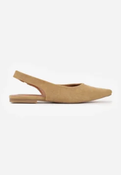 Ciemnobeżowe Balerinki Typu Slingback Diarin