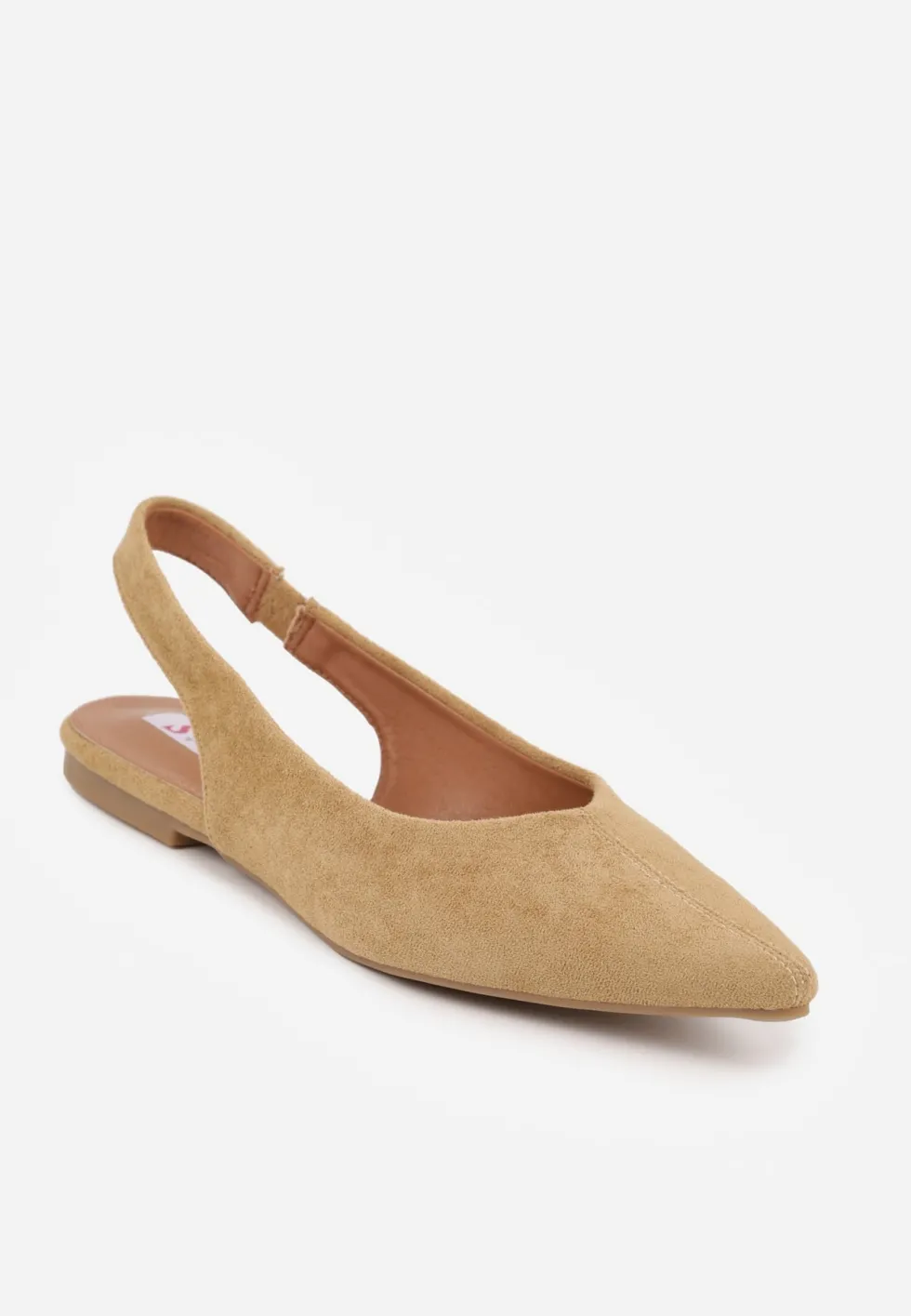 Ciemnobeżowe Balerinki Typu Slingback Diarin