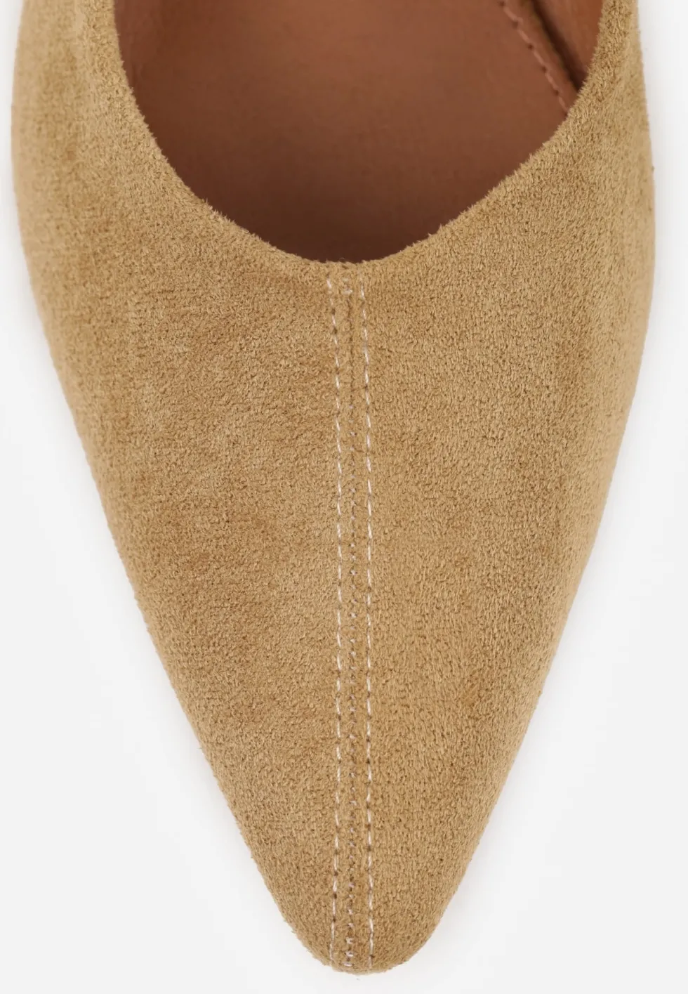 Ciemnobeżowe Balerinki Typu Slingback Diarin