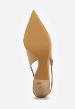 Ciemnobeżowe Czółenka Slingback VICES na Kaczuszce Anatera