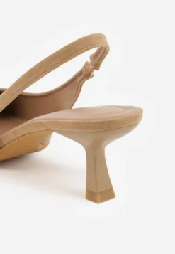 Ciemnobeżowe Czółenka Slingback VICES na Kaczuszce Anatera