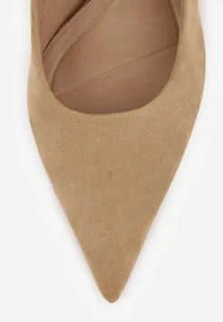 Ciemnobeżowe Czółenka Slingback VICES na Kaczuszce Anatera