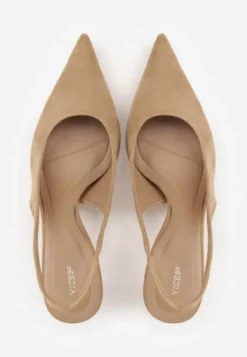 Ciemnobeżowe Czółenka Slingback VICES na Kaczuszce Anatera