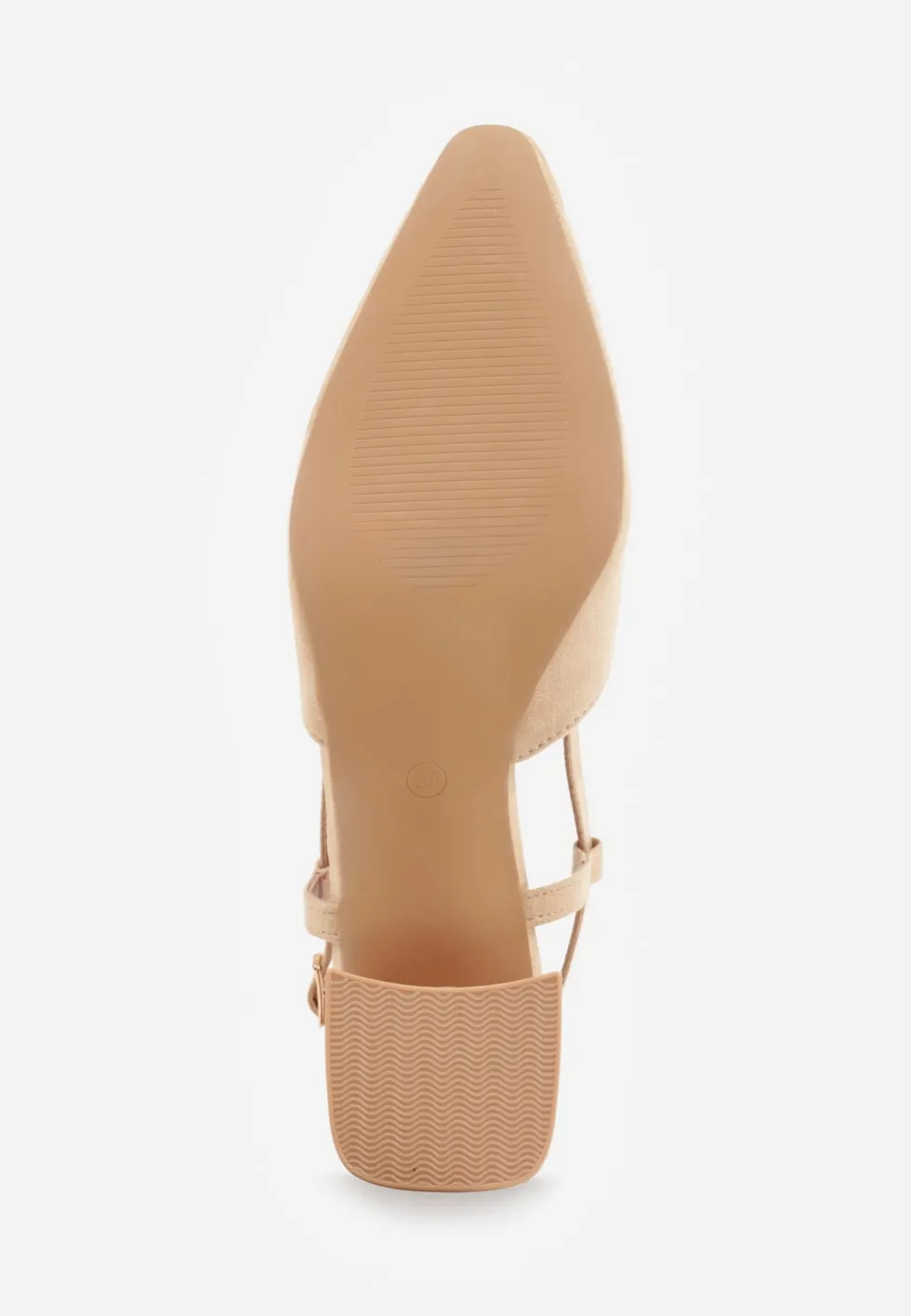 Ciemnobeżowe Czółenka VICES w Stylu Slingback na Słupku Synossia