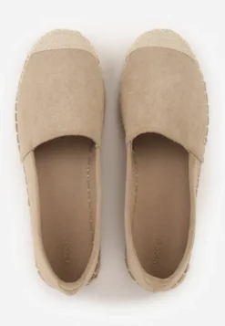 Ciemnobeżowe Espadryle VICES w Klasycznym Stylu na Platformie z Plecionką Cherimare