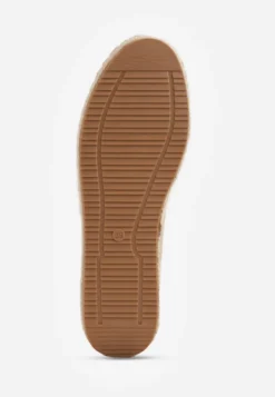 Ciemnobeżowe Espadryle VICES w Klasycznym Stylu na Platformie z Plecionką Cherimare