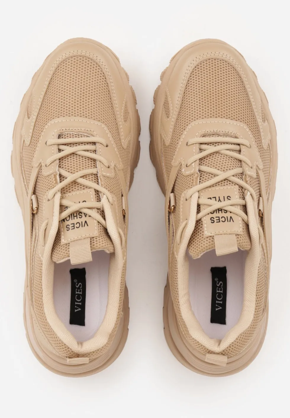 Ciemnobeżowe Sneakersy Dorameia