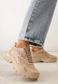 Ciemnobeżowe Sneakersy Dorameia