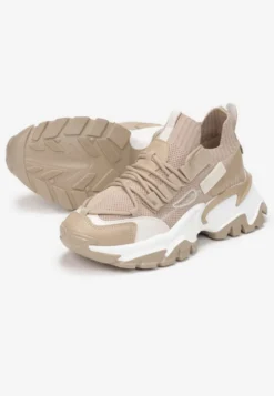 Ciemnobeżowe Sneakersy Kharena