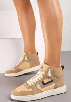 Ciemnobeżowe Sneakersy Maeramia