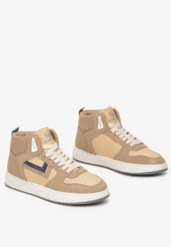 Ciemnobeżowe Sneakersy Maeramia