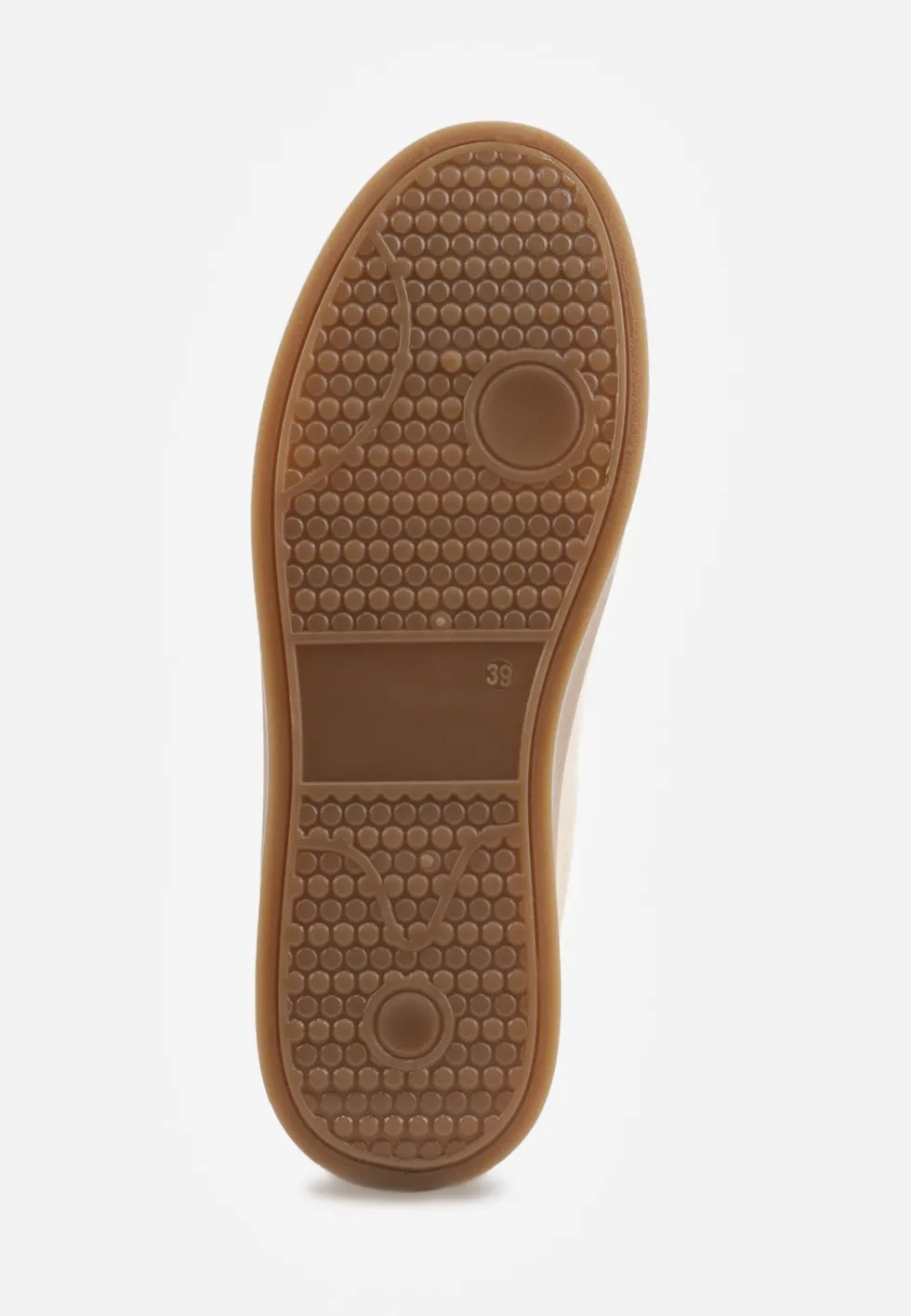 Ciemnobeżowe Sneakersy przed Kostkę z Ozdobnymi Detalami Emmasta