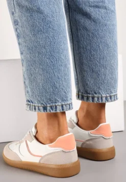 Ciemnobeżowe Sneakersy Tenisówki Ozdobione Wstawkami Ysalesa
