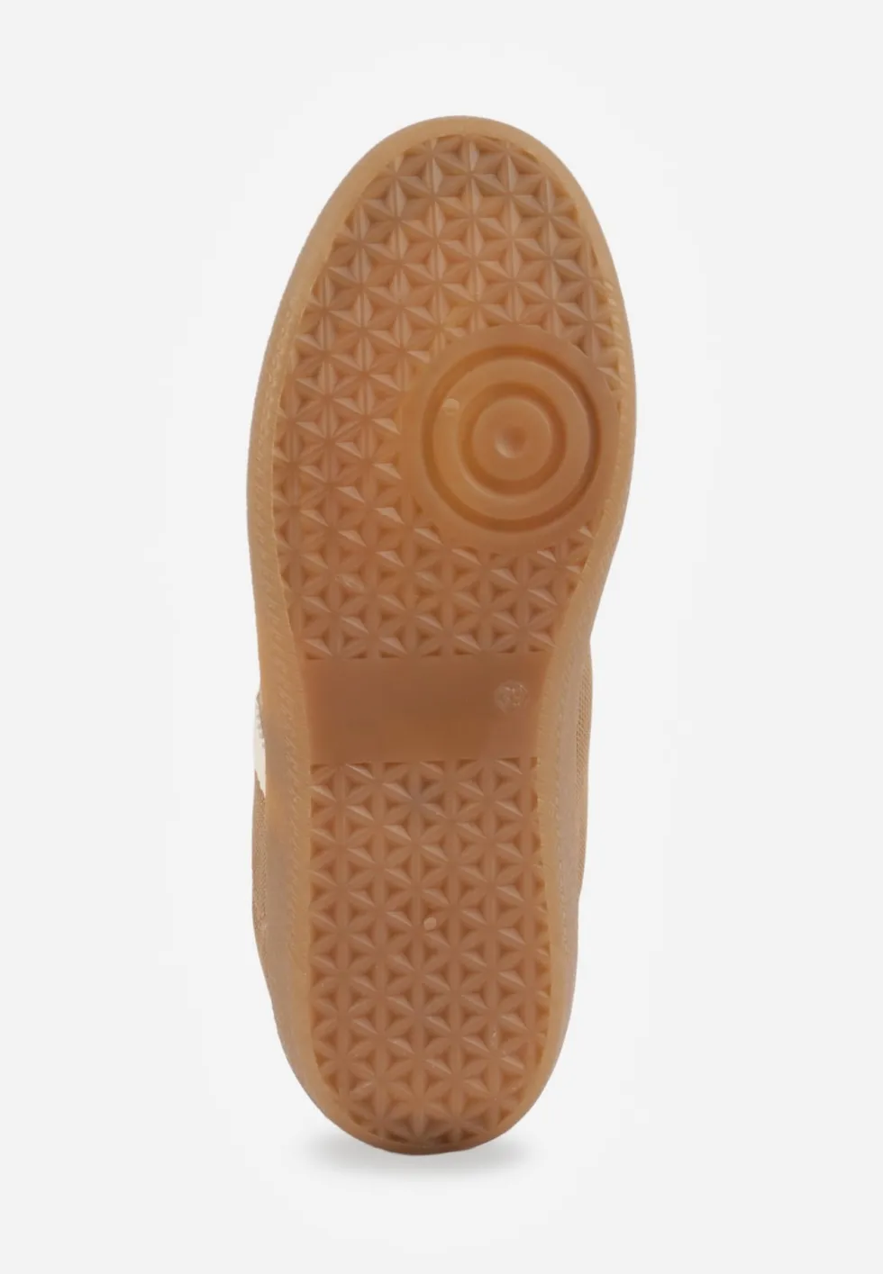 Ciemnobeżowe Sneakersy w Stylu Tenisówek Ozdobione Paskami Jenaniela