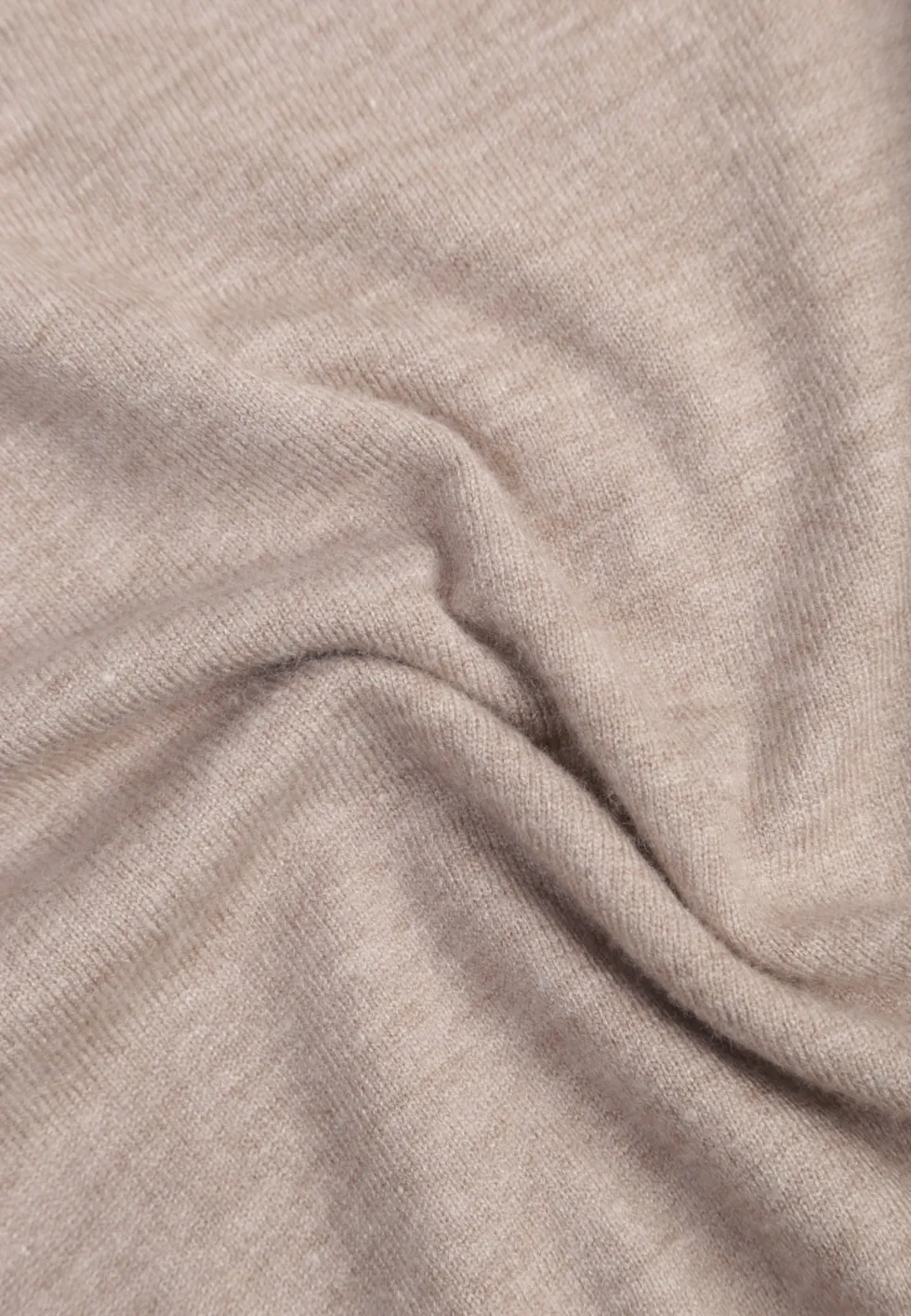 Ciemnobeżowy Sweter z Bawełną w Minimalistycznym Stylu Radeken