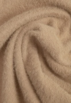 Ciemnobeżowy Sweter z Wełną w Minimalistycznym Stylu Joslina
