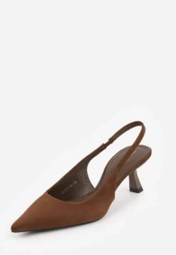 Ciemnobrązowe Czółenka Slingback VICES na Kaczuszce Anatera
