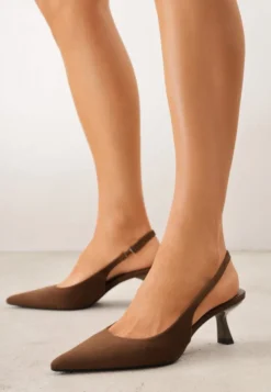 Ciemnobrązowe Czółenka Slingback VICES na Kaczuszce Anatera
