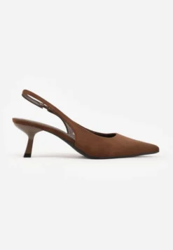 Ciemnobrązowe Czółenka Slingback VICES na Kaczuszce Anatera