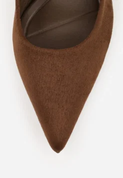 Ciemnobrązowe Czółenka Slingback VICES na Kaczuszce Anatera