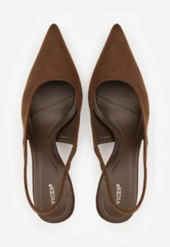 Ciemnobrązowe Czółenka Slingback VICES na Kaczuszce Anatera