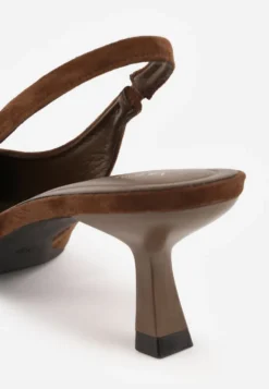 Ciemnobrązowe Czółenka Slingback VICES na Kaczuszce Anatera