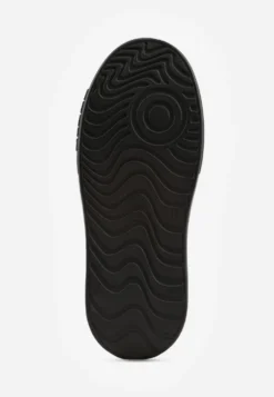 Ciemnobrązowe Sneakersy VICES na Platformie z Metaliczną Aplikacją i Napisem Beli