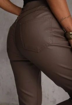 Ciemnobrązowe Spodnie Skinny Push Up Zilli