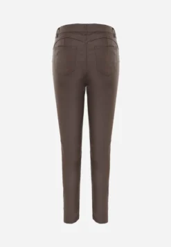 Ciemnobrązowe Spodnie Skinny Push Up Zilli