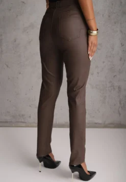 Ciemnobrązowe Spodnie Skinny Push Up Zilli