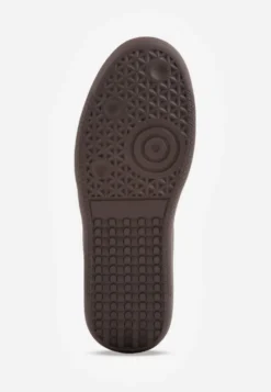 Ciemnobrązowe Zamszowe Sneakersy w Stylu Klasycznych Tenisówek ze Skórzaną Wkładką Volma