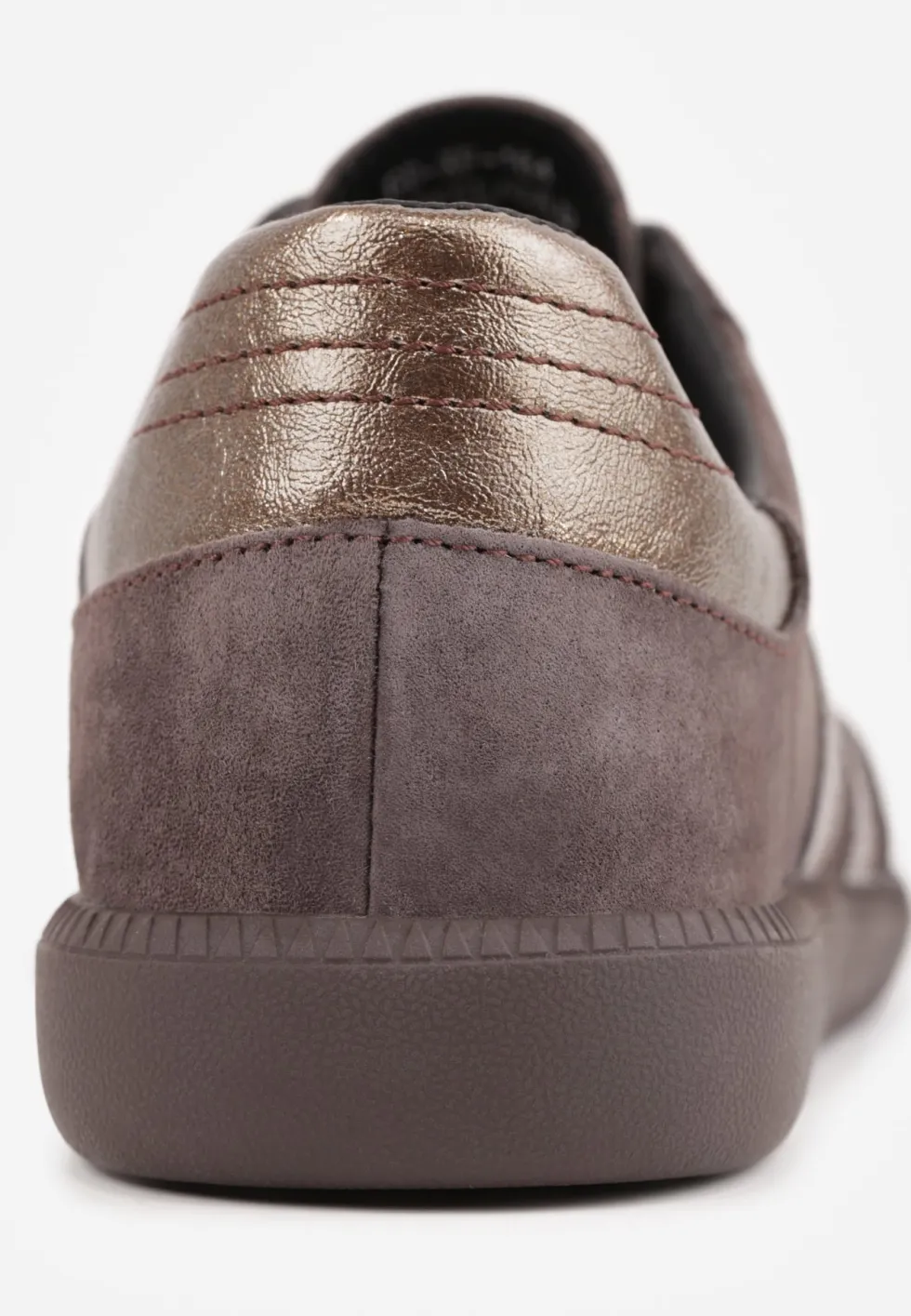 Ciemnobrązowe Zamszowe Sneakersy w Stylu Klasycznych Tenisówek ze Skórzaną Wkładką Volma