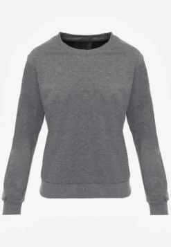 Ciemnoszara Casualowa Bluza z Bawełną Akko