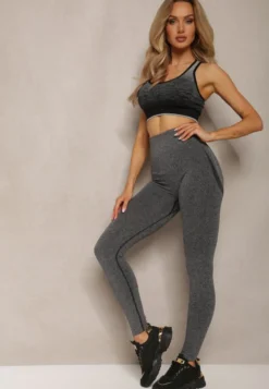 Ciemnoszare Legginsy Podkreślające Pośladki Push-Up Invia