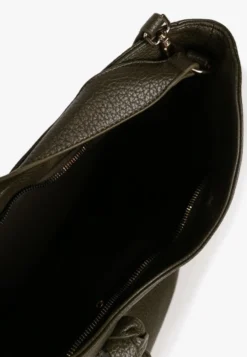 Ciemnozielona Torebka Hobo Shopper Ozdobiona Plecionką Nalorella