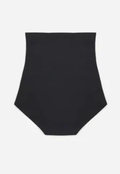 Czarna Bielizna Modelująca Majtki High Waist Zdobione Skośnymi Przeszyciami Kikoneva